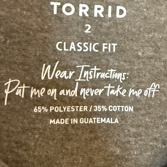 Torrid Olive Green V-Neck Classic Fit Tee - Picture 3 of 3